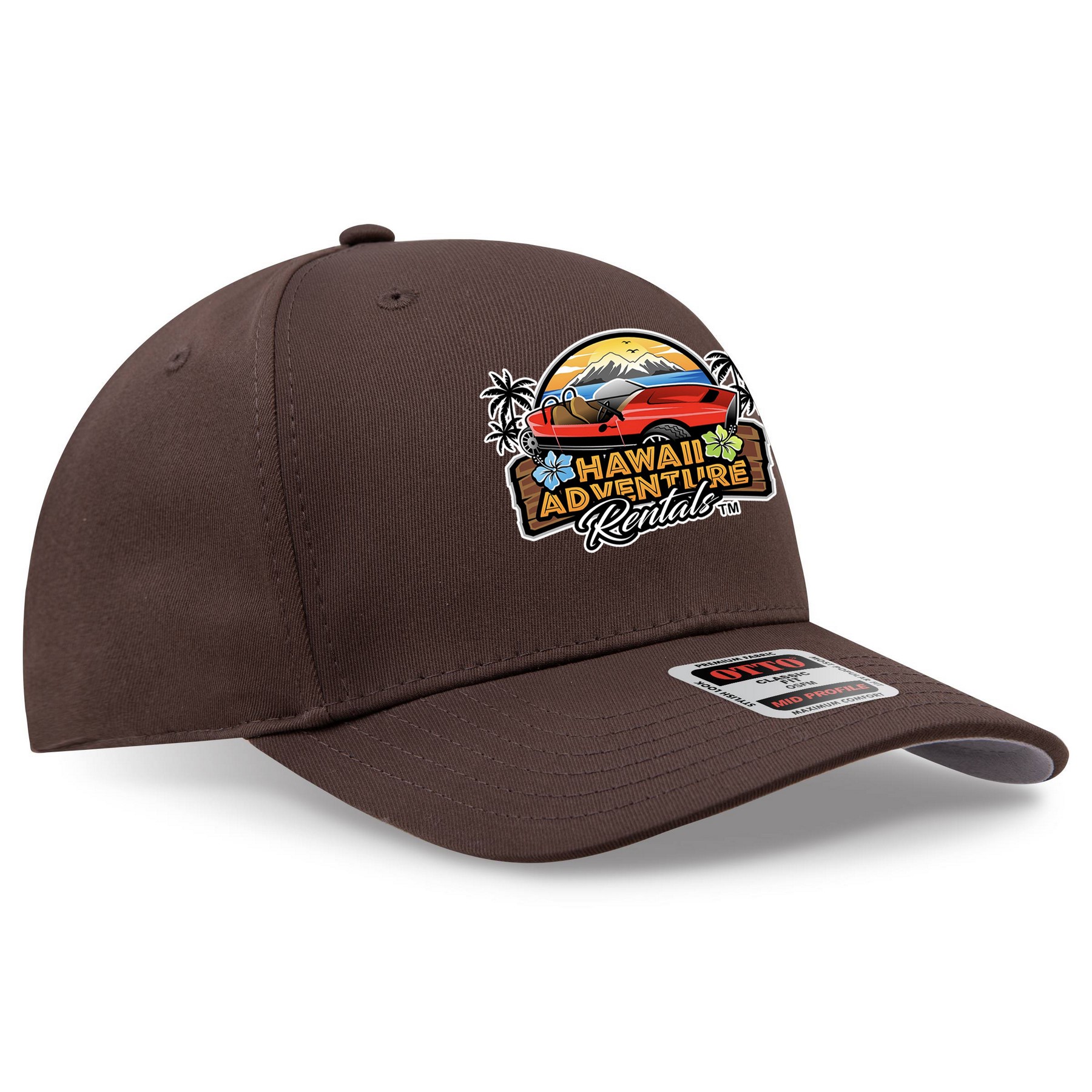 OTTO CAP® Seamless 6 Panel Mid Profile Baseball Cap 1