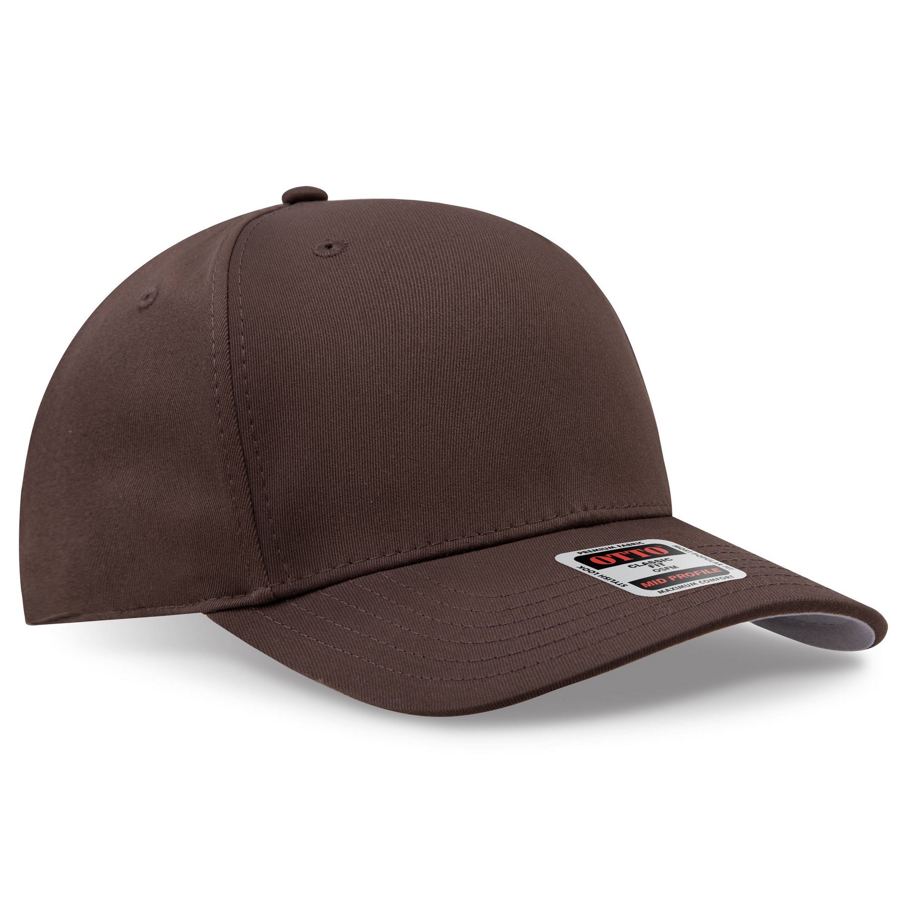 OTTO CAP® Seamless 6 Panel Mid Profile Baseball Cap 1