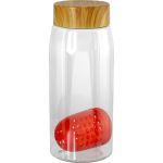 Bamboo Pattern 25 Oz. Recycled Bottle with Floating Infuser - red Bamboo Pattern 25 Oz. Recycled Bottle with Floating Infuser - red