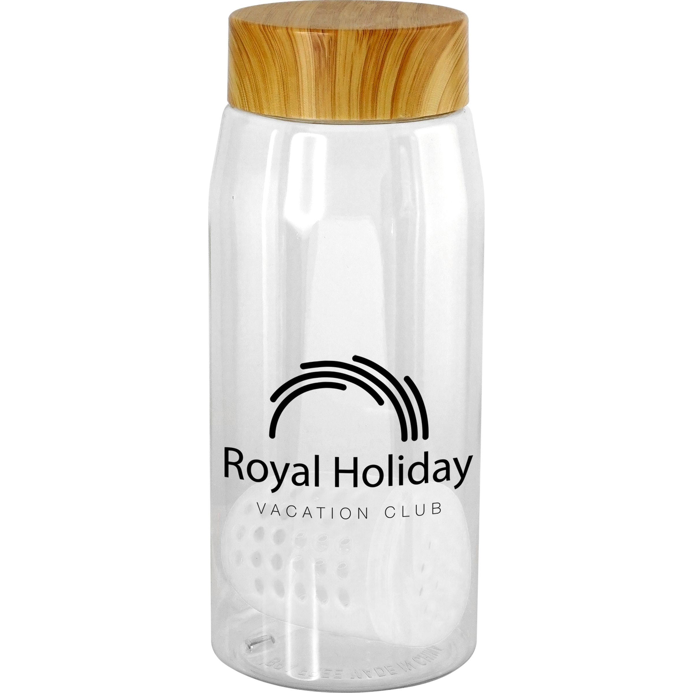 Bamboo Pattern 25 Oz. Recycled Bottle with Floating Infuser 1