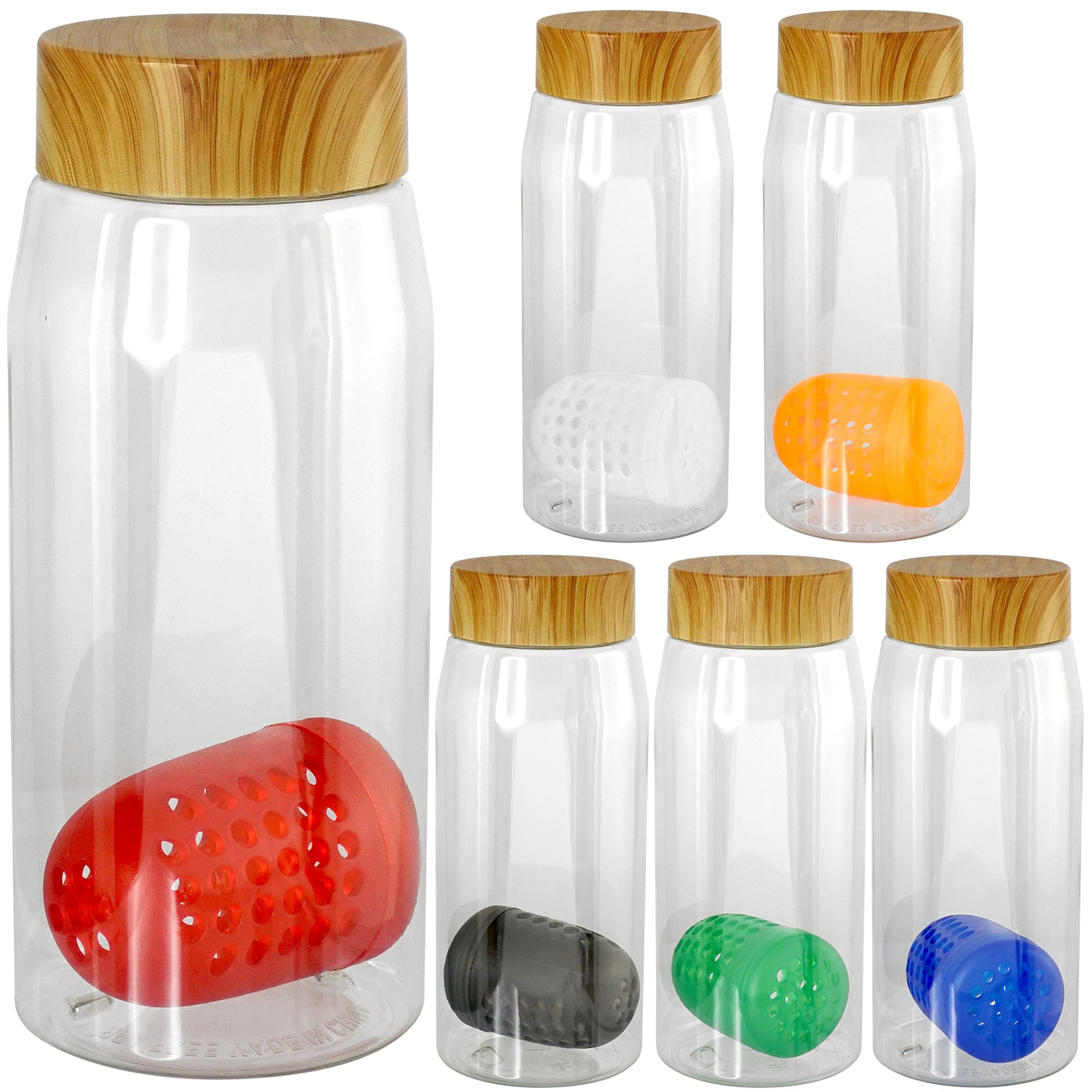 Bamboo Pattern 25 Oz. Recycled Bottle with Floating Infuser 1