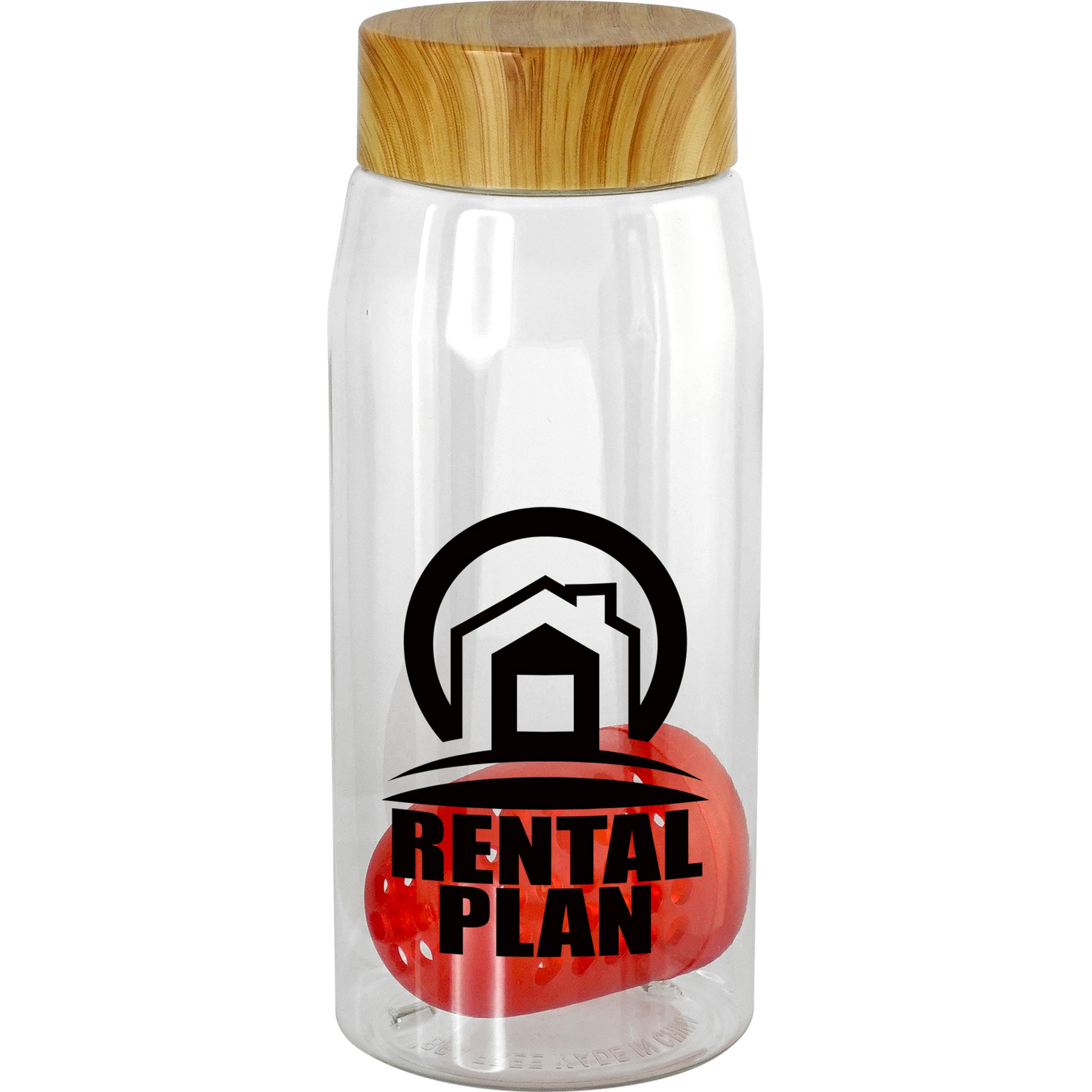 Bamboo Pattern 25 Oz. Recycled Bottle with Floating Infuser 1