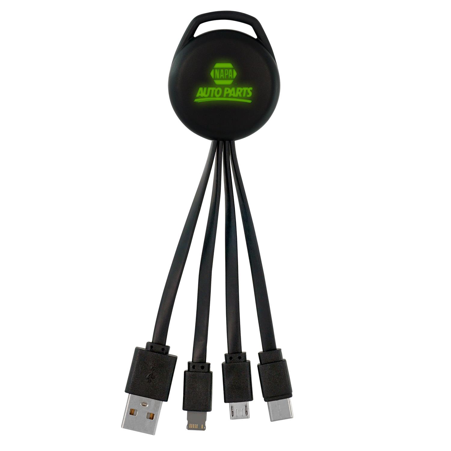 Color Light Up Vivid 3-in-1 Charging Cable 1