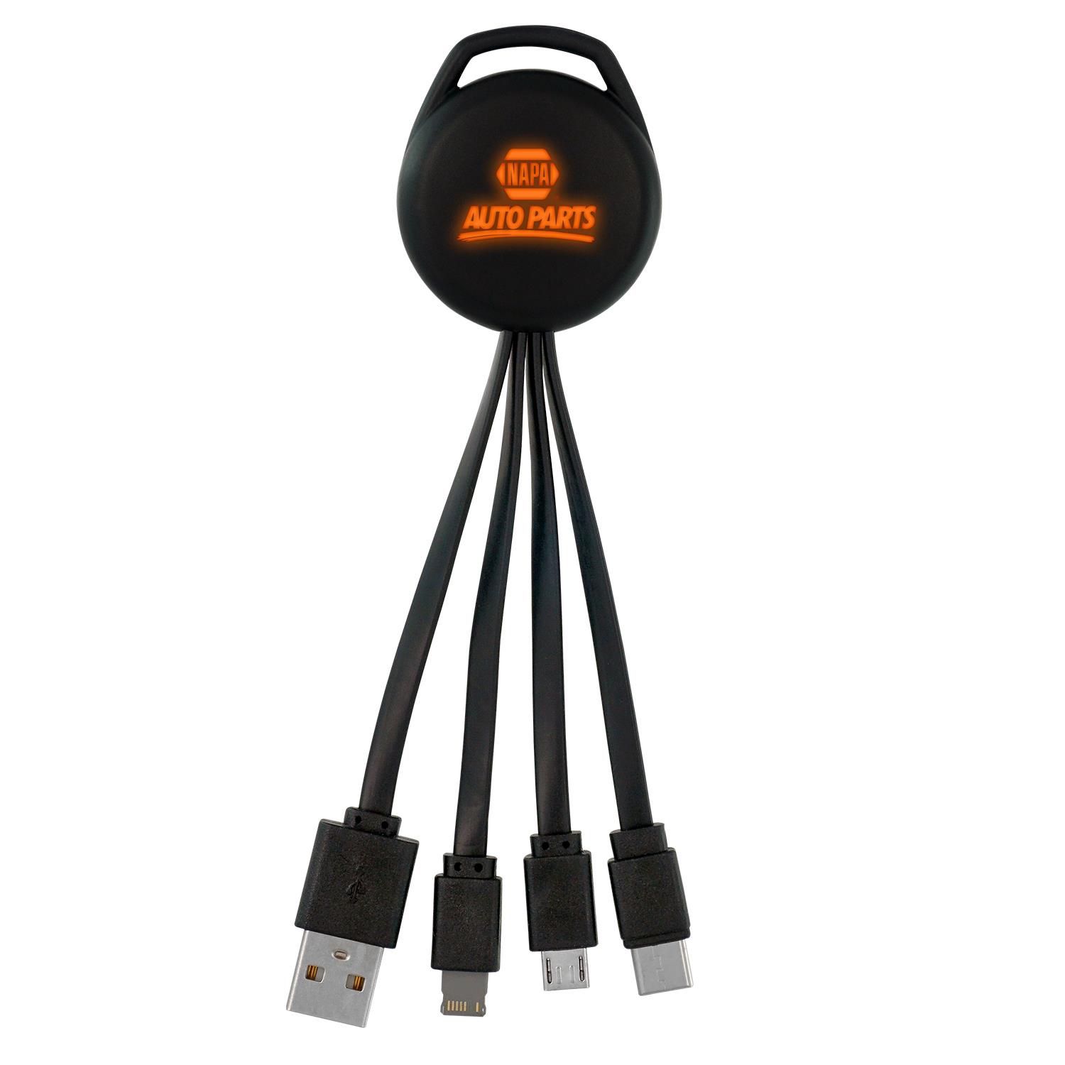 Color Light Up Vivid 3-in-1 Charging Cable 1