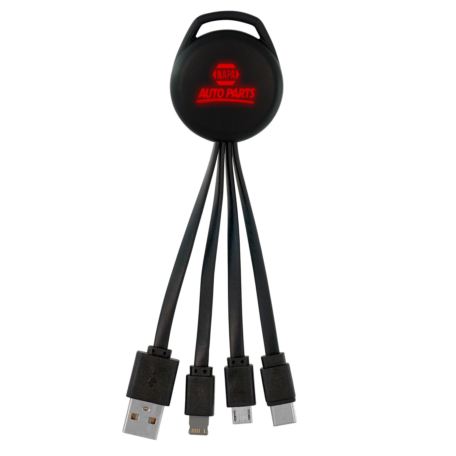 Color Light Up Vivid 3-in-1 Charging Cable 1