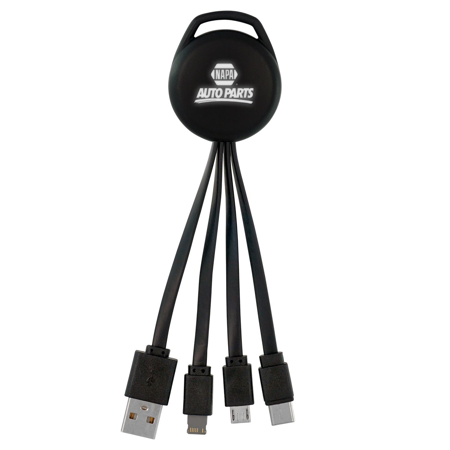 Color Light Up Vivid 3-in-1 Charging Cable 1