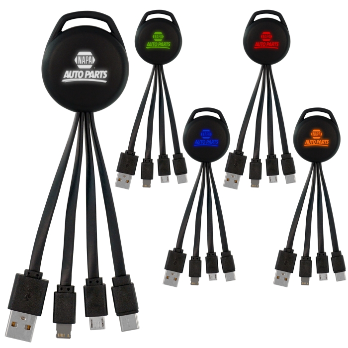 Color Light Up Vivid 3-in-1 Charging Cable 1