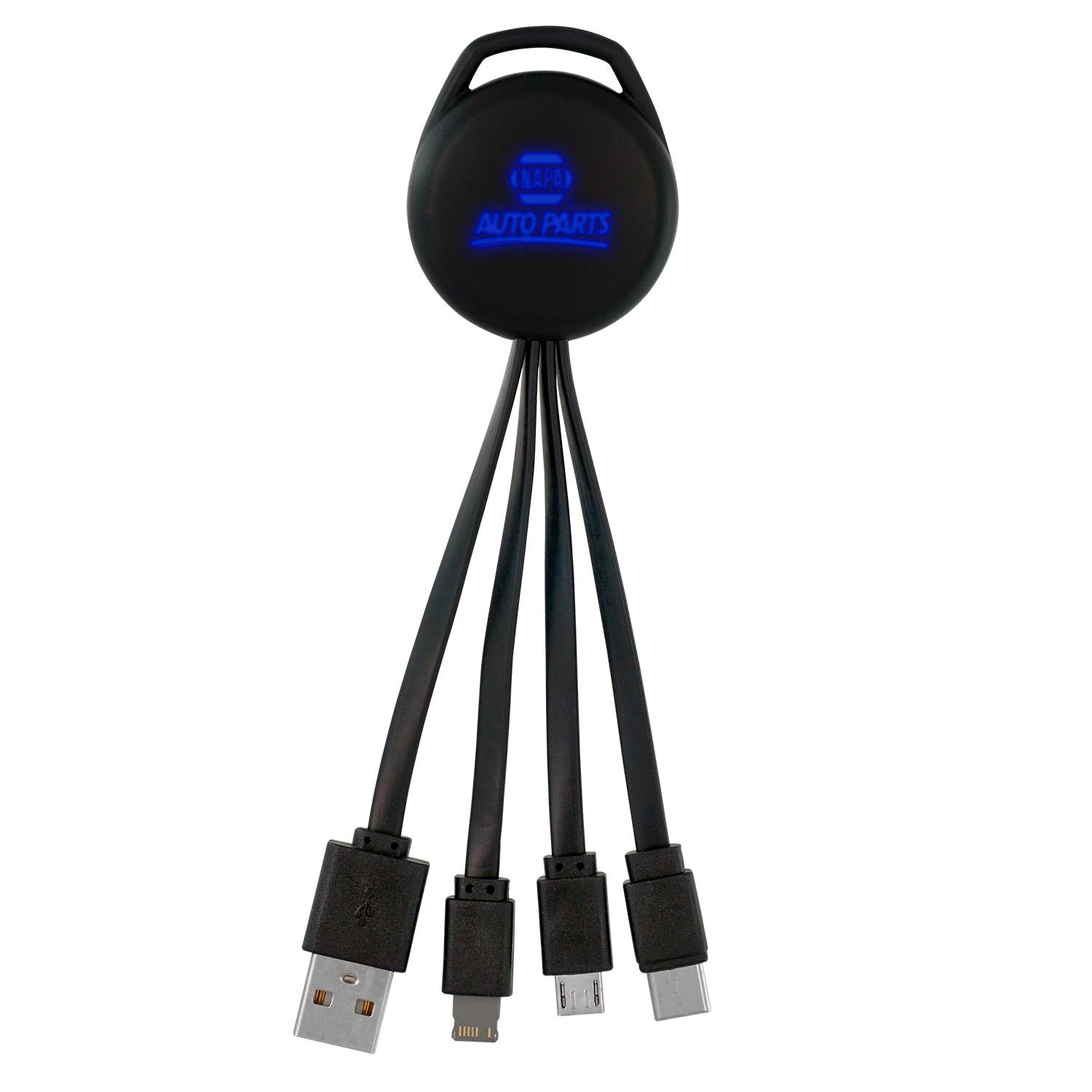 Color Light Up Vivid 3-in-1 Charging Cable 1