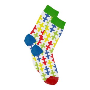 Autism Awareness Full Color Woven Socks 1 Autism Awareness Full Color Woven Socks 1