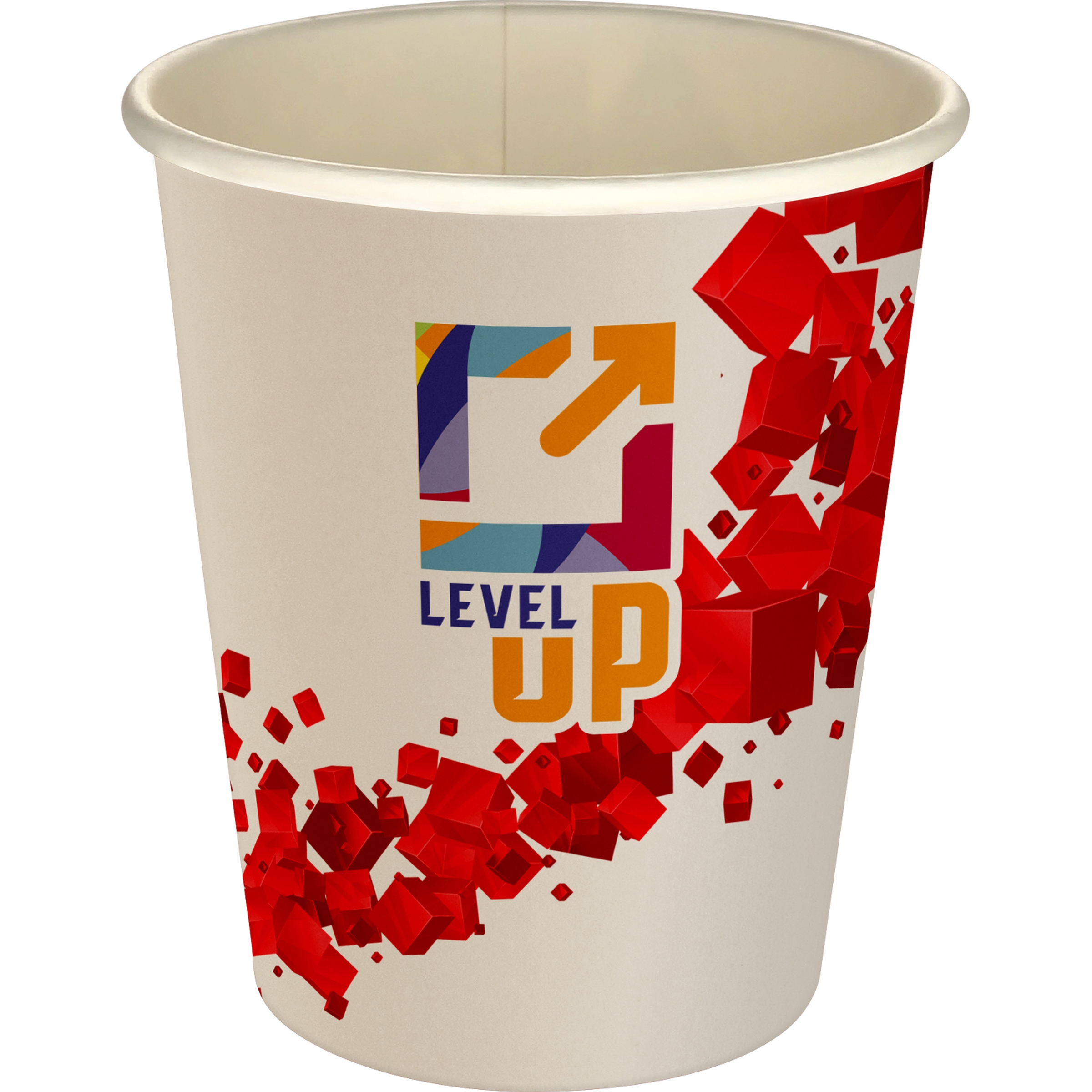 5 oz Full Color Floating Cubes Paper Cup 1