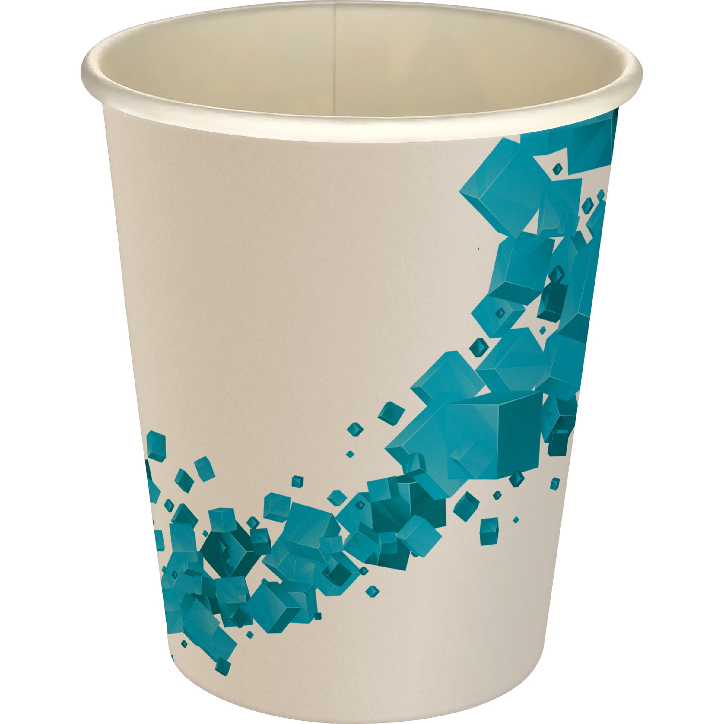 5 oz Full Color Floating Cubes Paper Cup 1