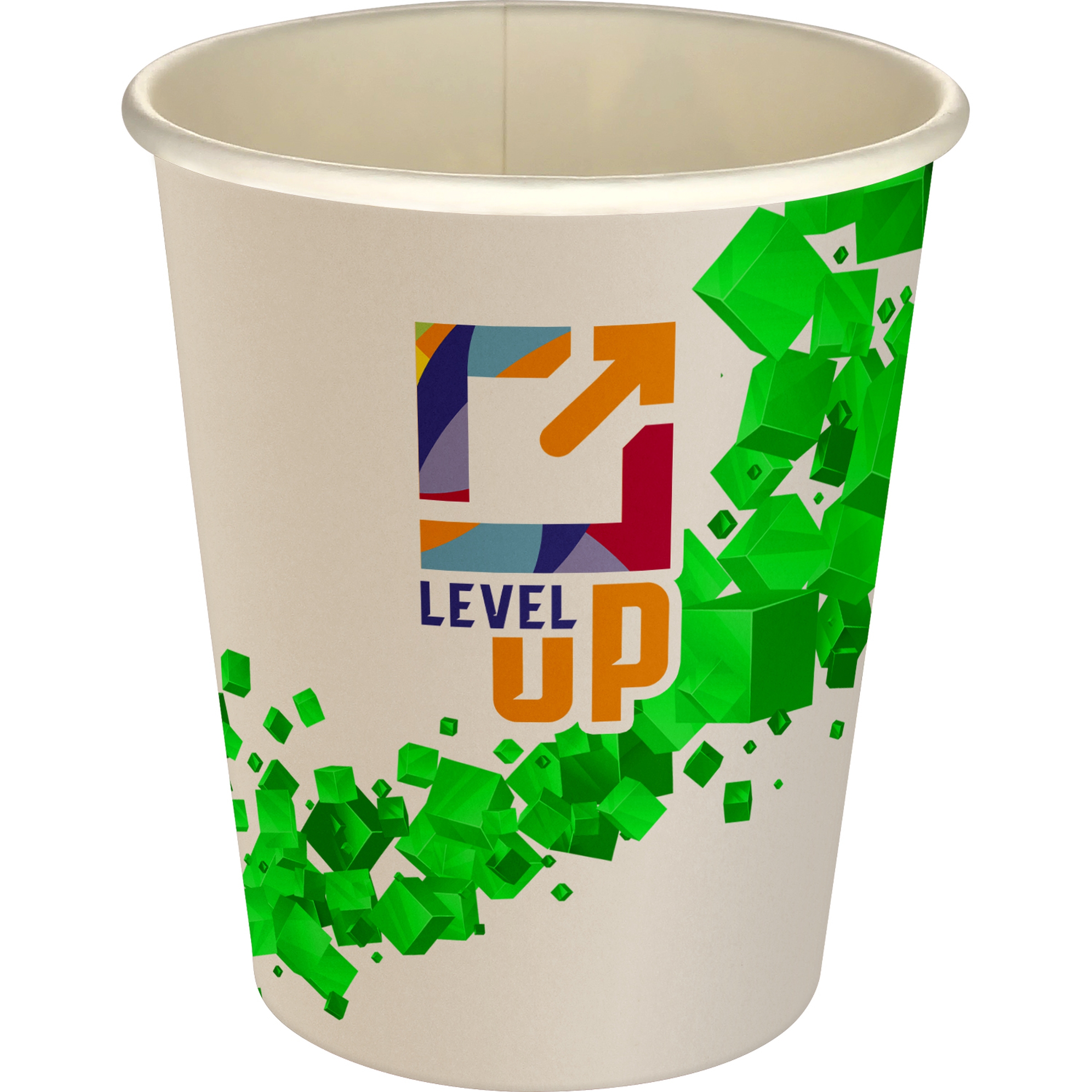 5 oz Full Color Floating Cubes Paper Cup 1