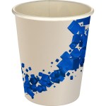 5 oz Full Color Floating Cubes Paper Cup - blue 5 oz Full Color Floating Cubes Paper Cup - blue