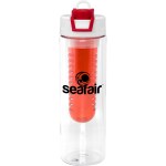 Two Tone Pop Up 24 oz. Bottle with Infuser - red Two Tone Pop Up 24 oz. Bottle with Infuser - red