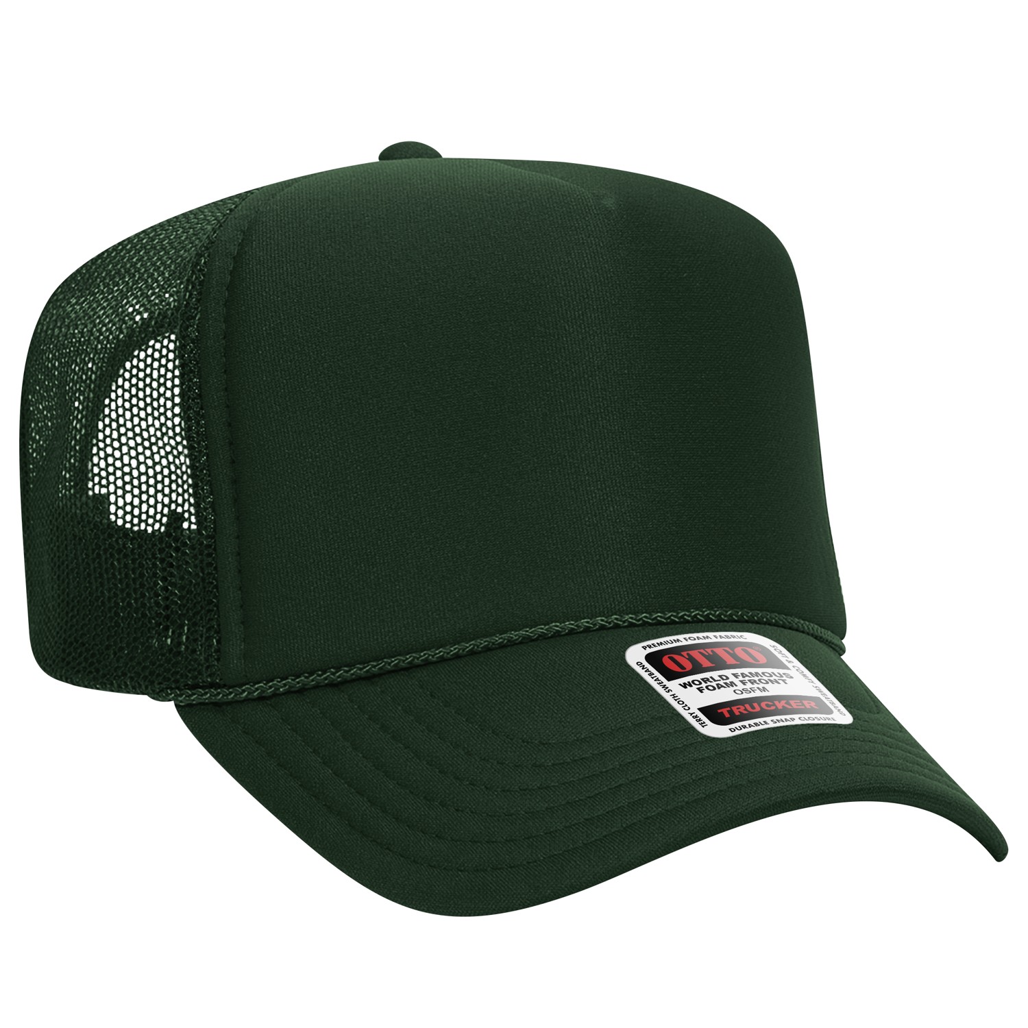Otto Cap® 5 Panel High Crown Mesh Back Trucker Hat 1