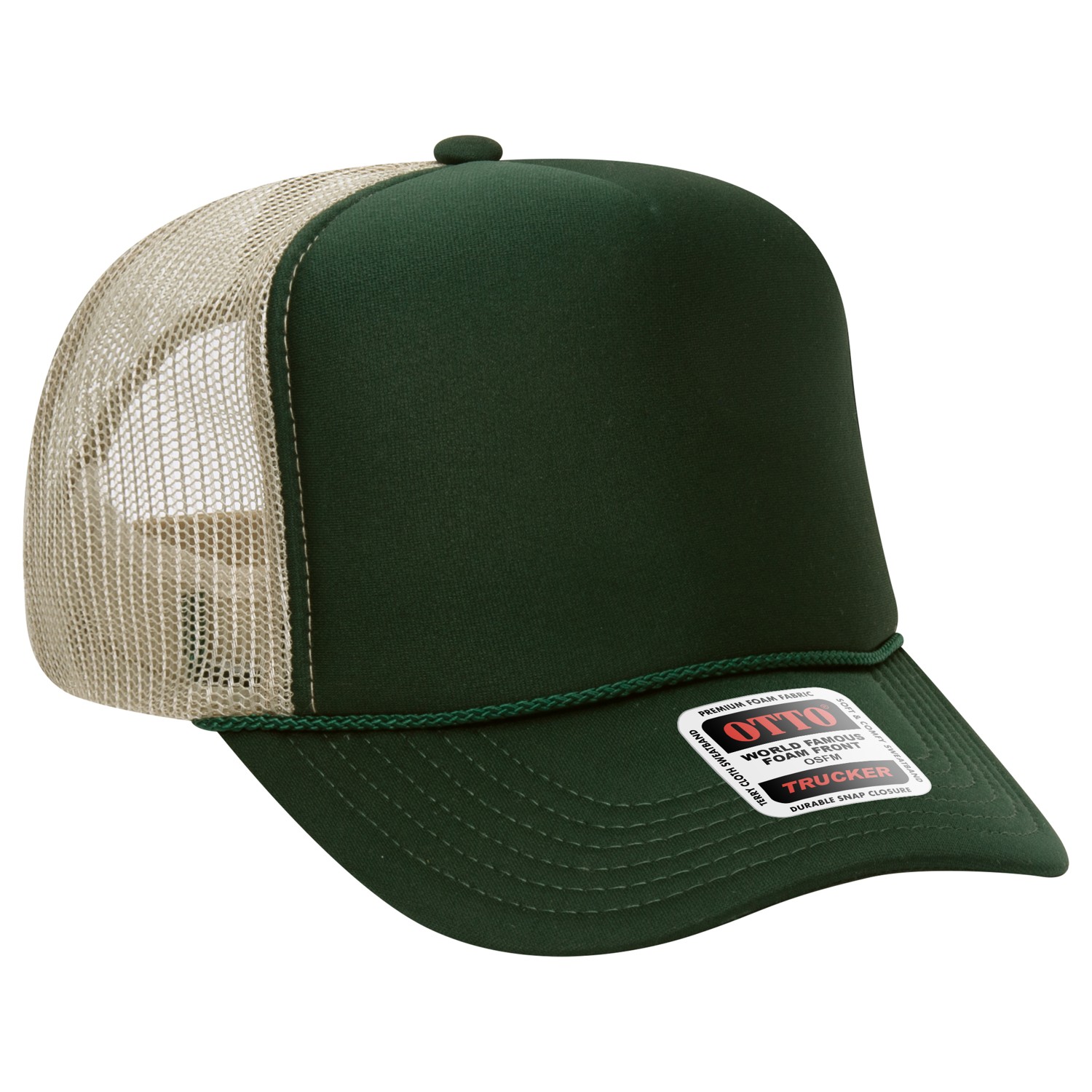 Otto Cap® 5 Panel High Crown Mesh Back Trucker Hat 1