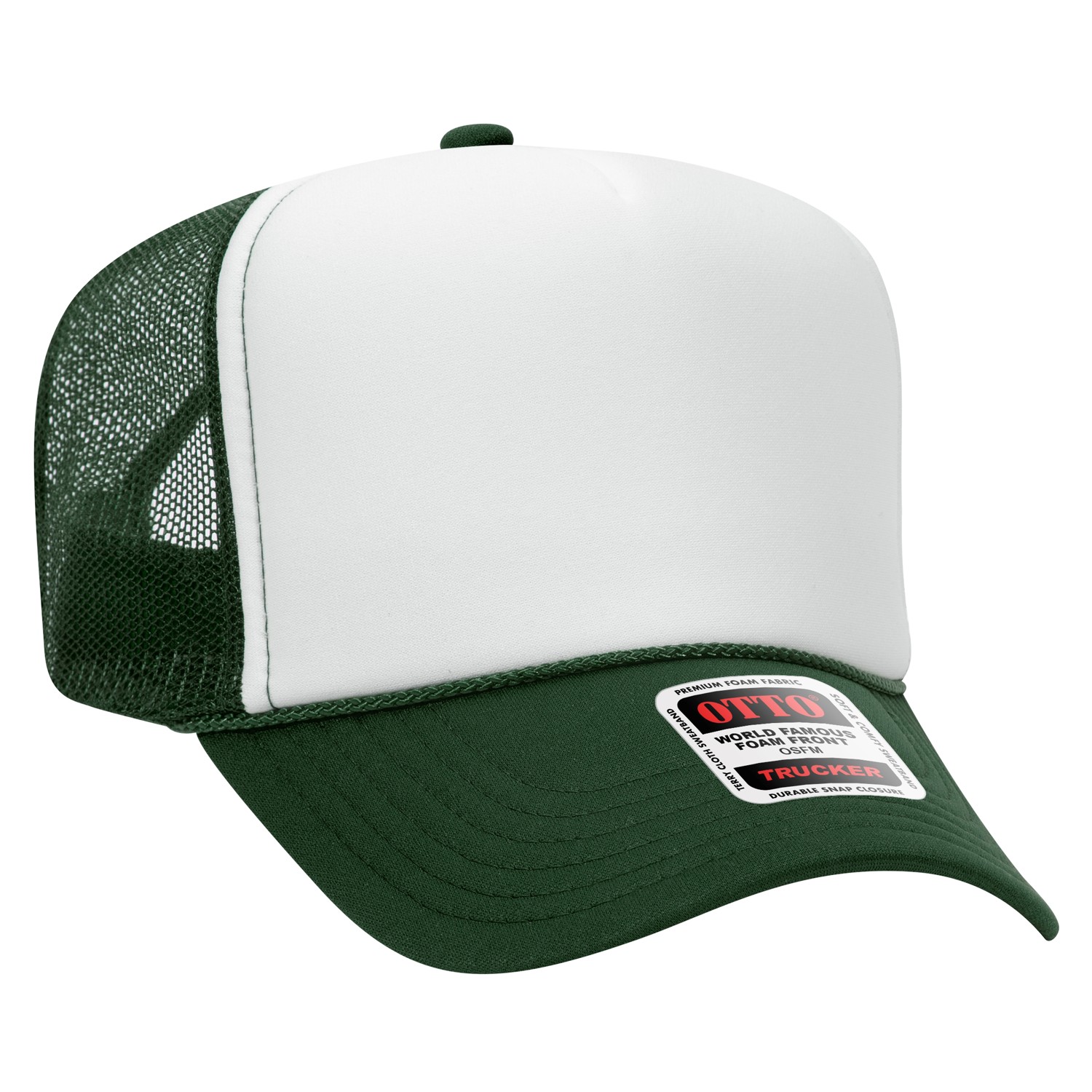 Otto Cap® 5 Panel High Crown Mesh Back Trucker Hat 1