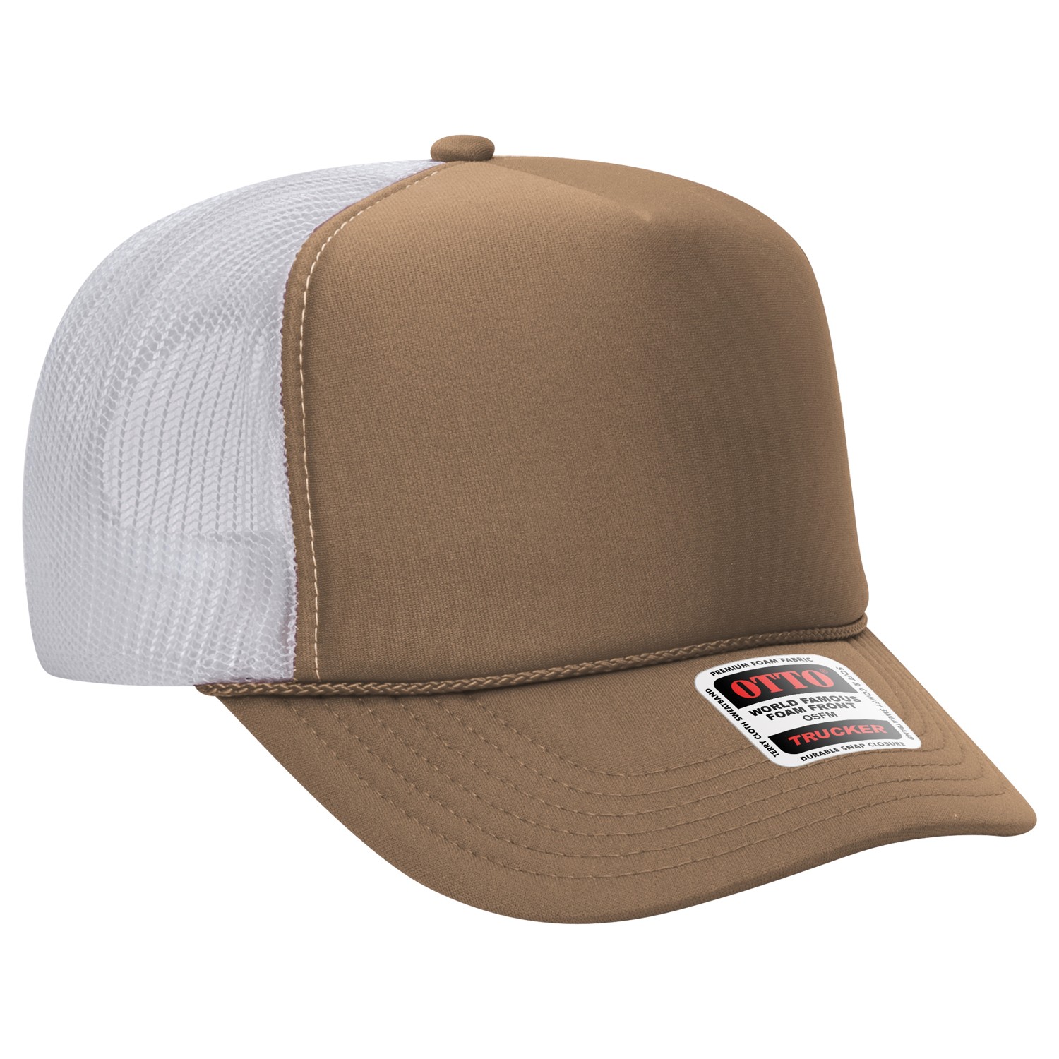 Otto Cap® 5 Panel High Crown Mesh Back Trucker Hat 1