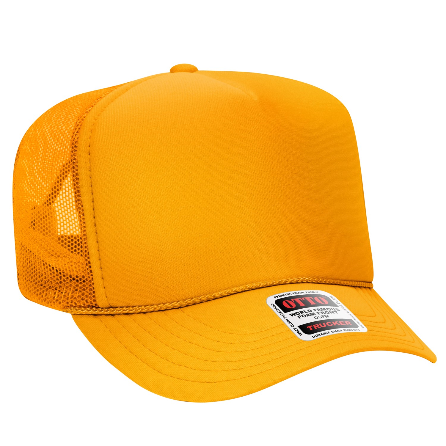 Otto Cap® 5 Panel High Crown Mesh Back Trucker Hat 1