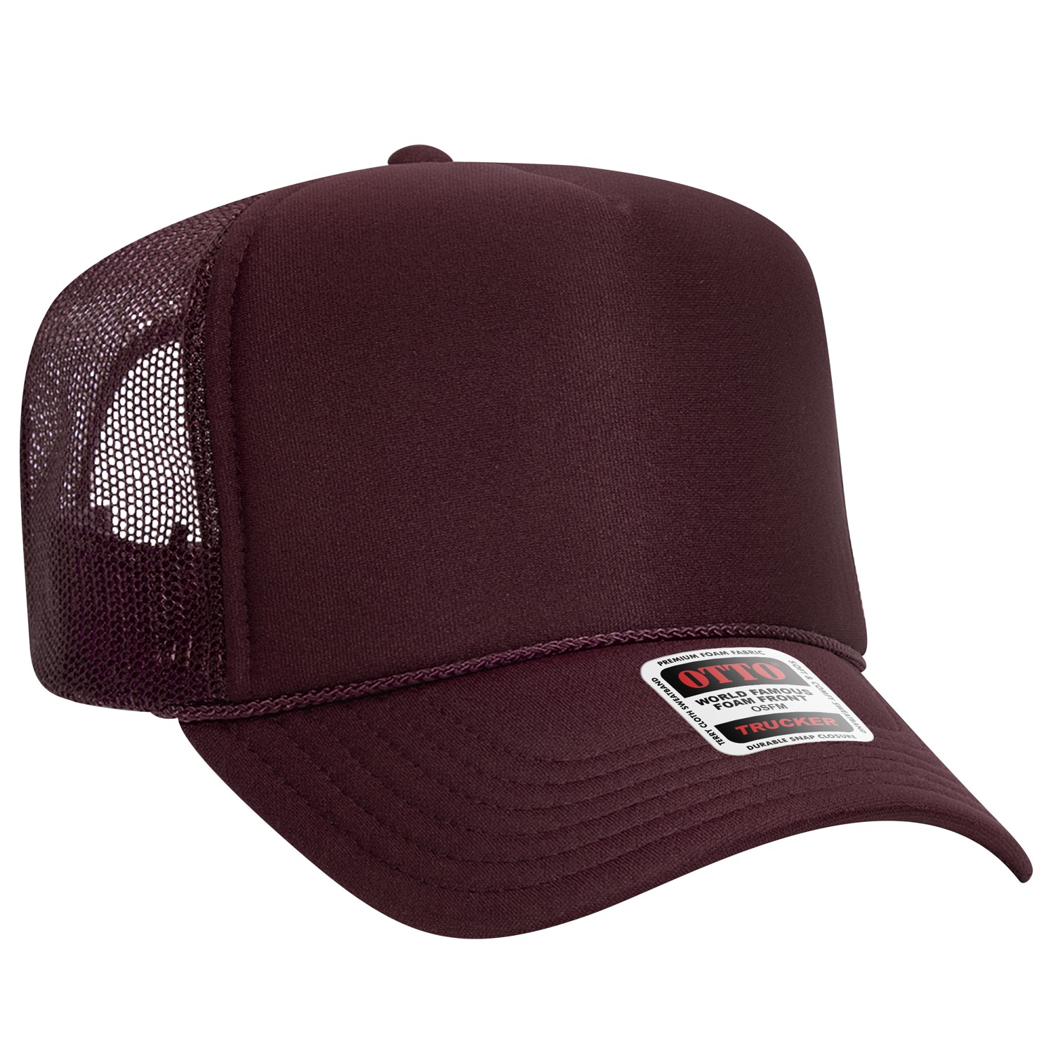 Otto Cap® 5 Panel High Crown Mesh Back Trucker Hat 1