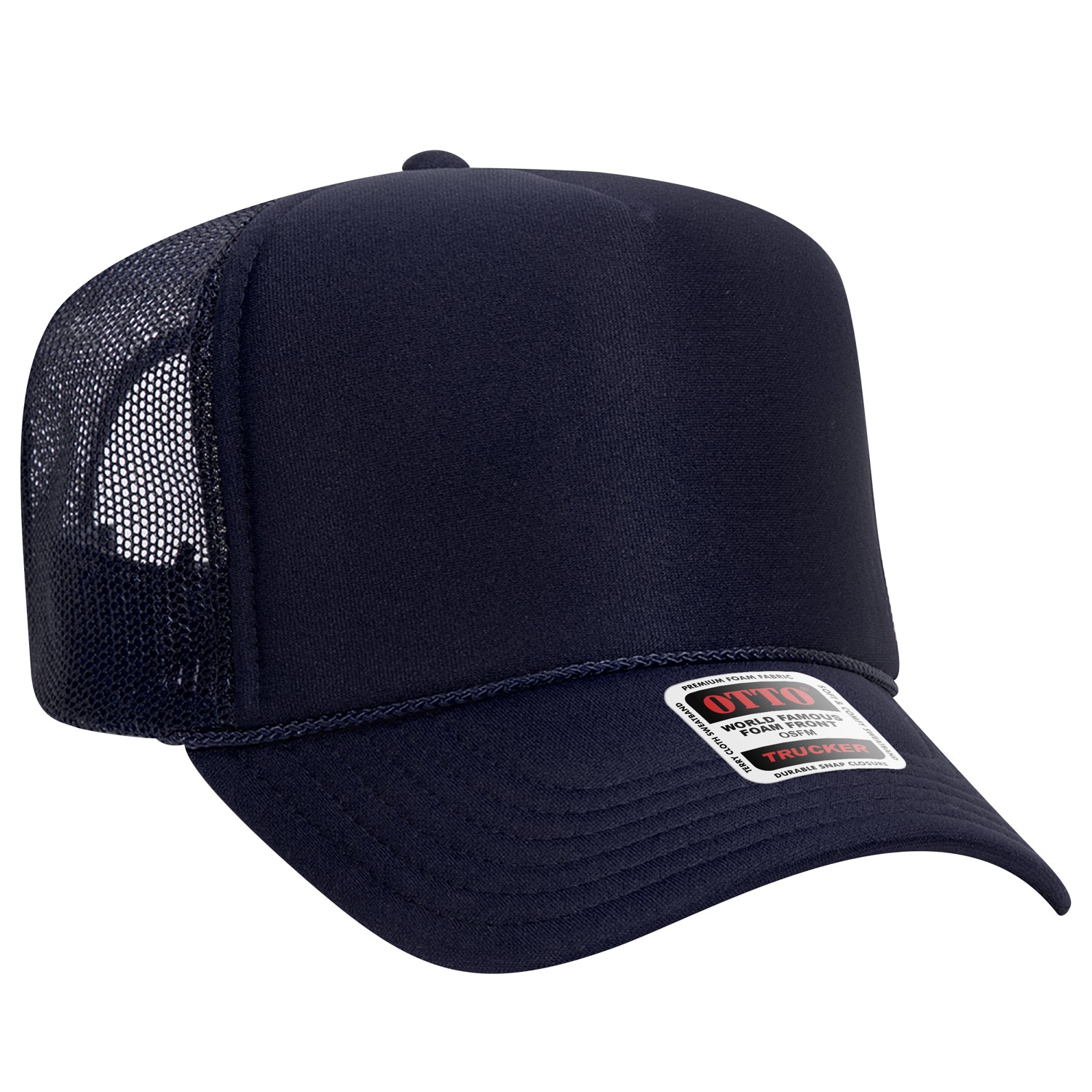 Otto Cap® 5 Panel High Crown Mesh Back Trucker Hat 1