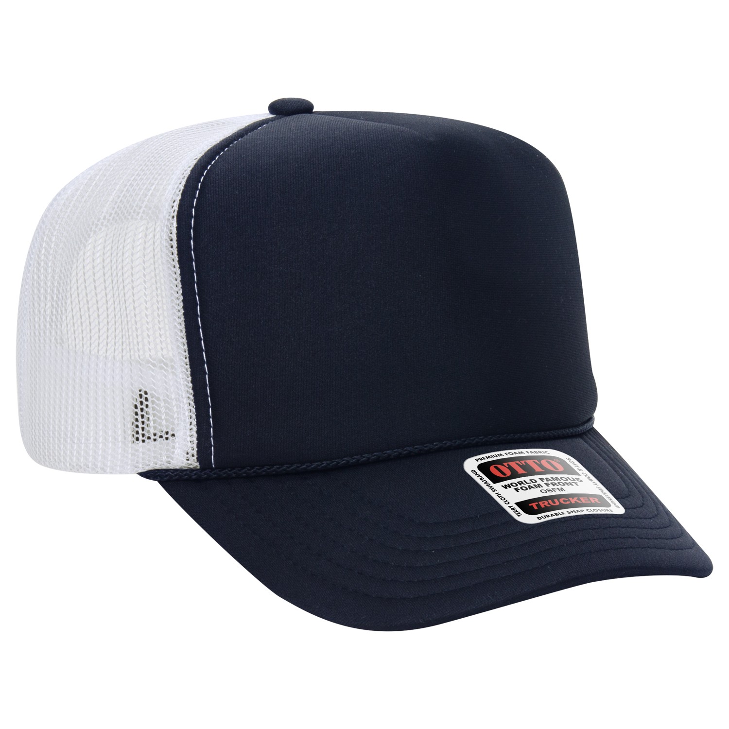 Otto Cap® 5 Panel High Crown Mesh Back Trucker Hat 1