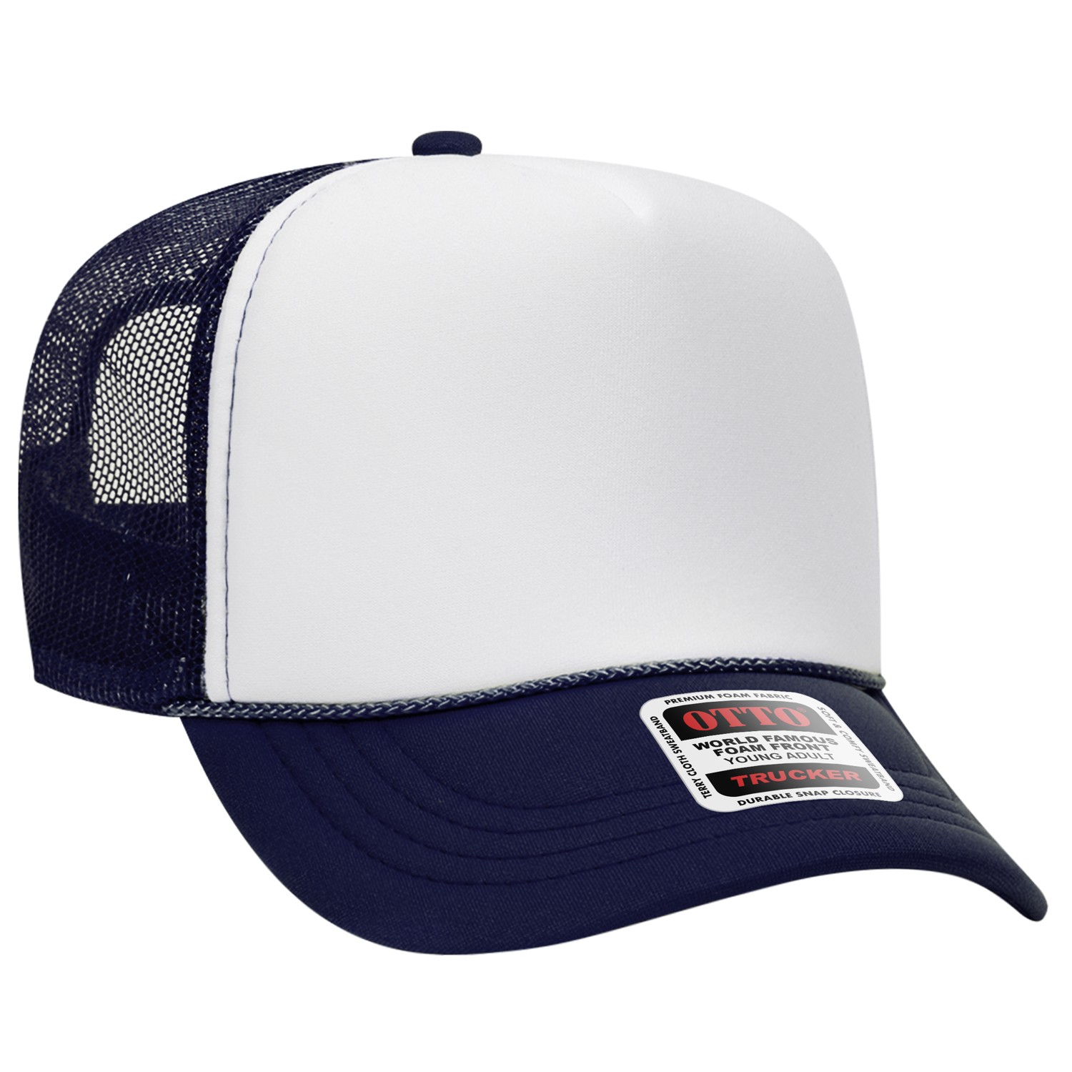 Otto Cap® 5 Panel High Crown Mesh Back Trucker Hat 1