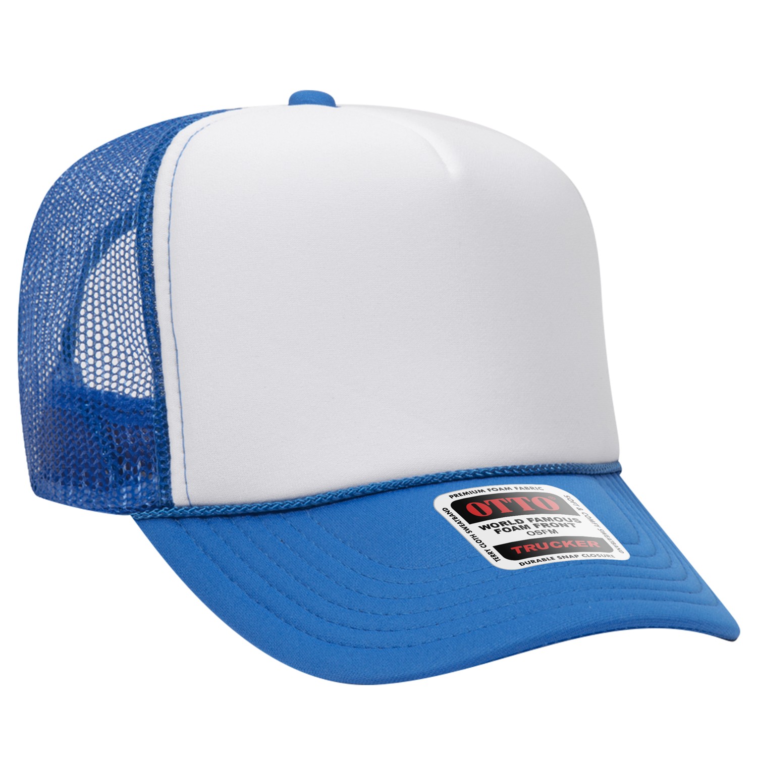 Otto Cap® 5 Panel High Crown Mesh Back Trucker Hat 1