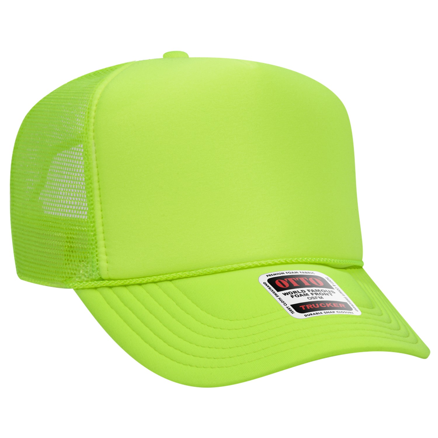 Otto Cap® 5 Panel High Crown Mesh Back Trucker Hat 1