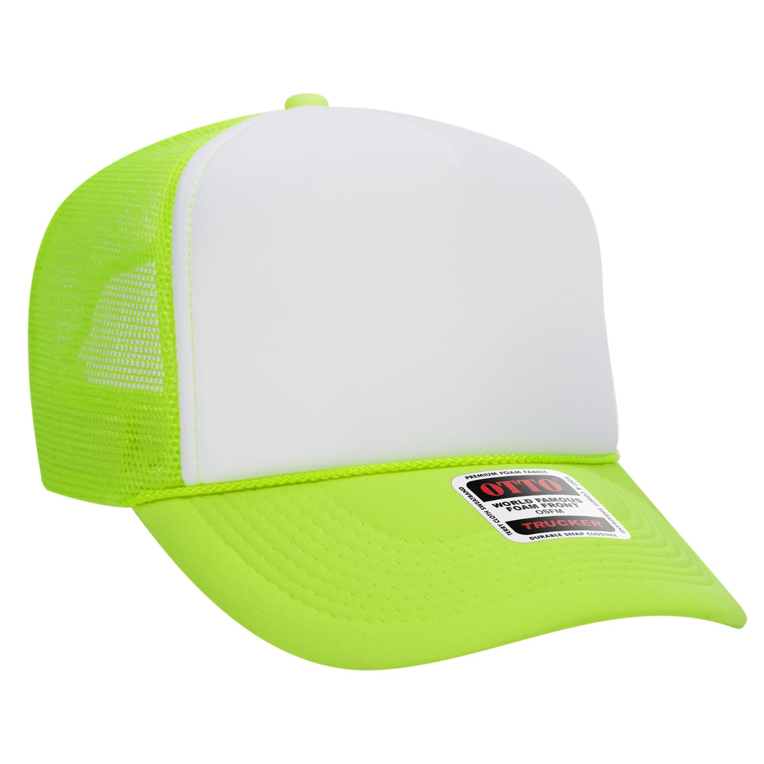 Otto Cap® 5 Panel High Crown Mesh Back Trucker Hat 1