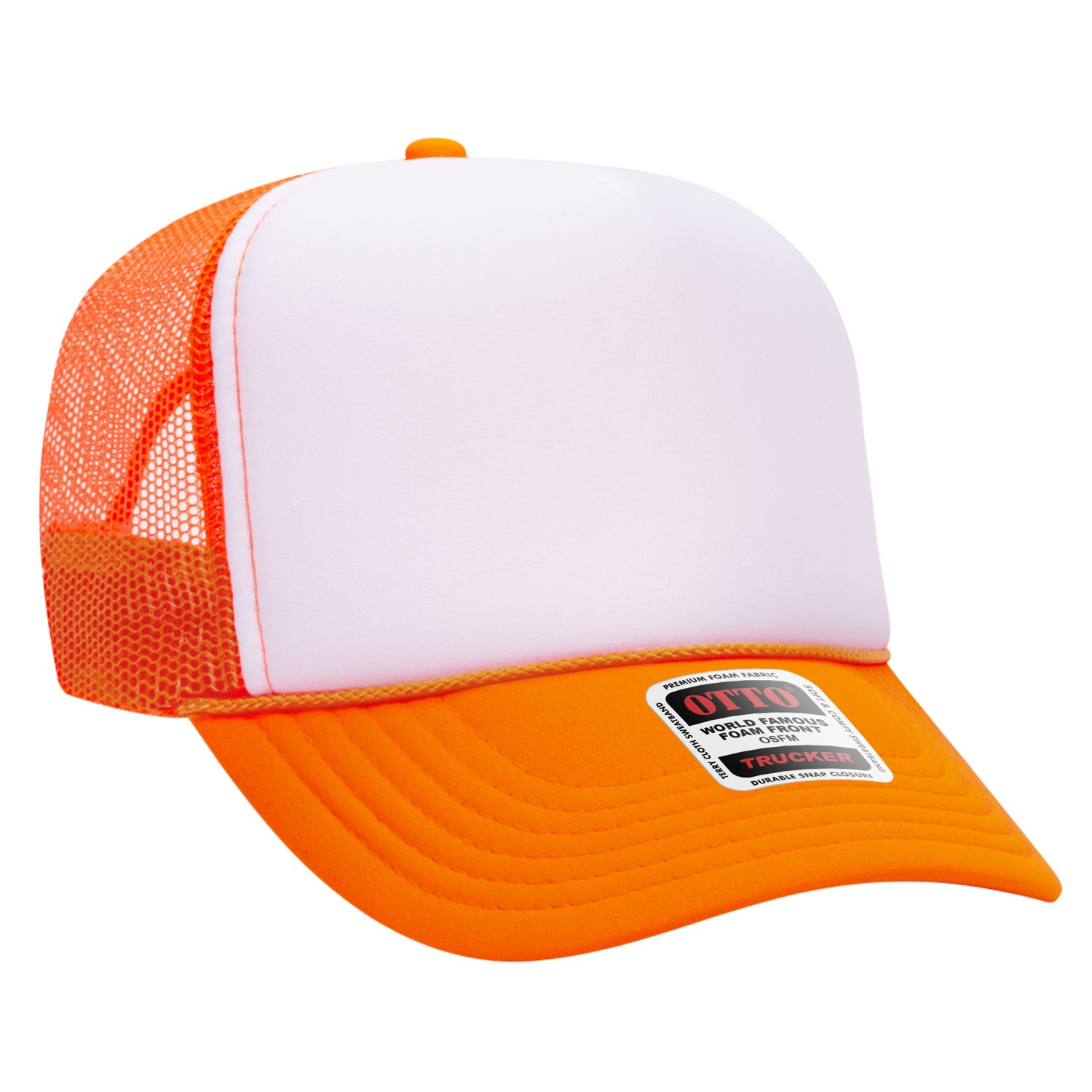Otto Cap® 5 Panel High Crown Mesh Back Trucker Hat 1