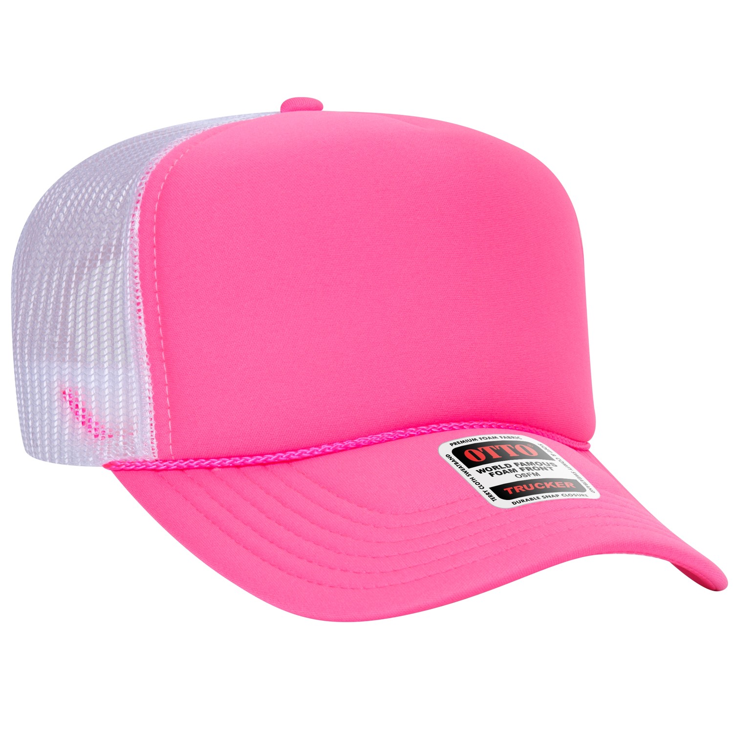 Otto Cap® 5 Panel High Crown Mesh Back Trucker Hat 1
