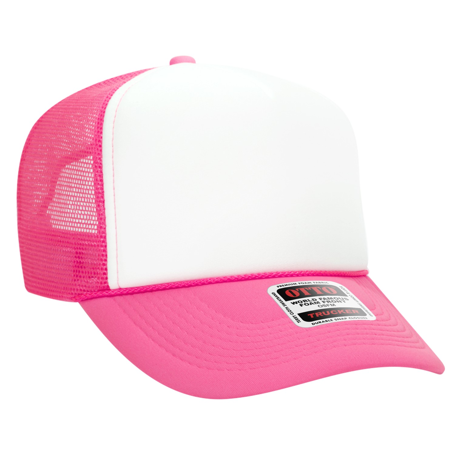 Otto Cap® 5 Panel High Crown Mesh Back Trucker Hat 1