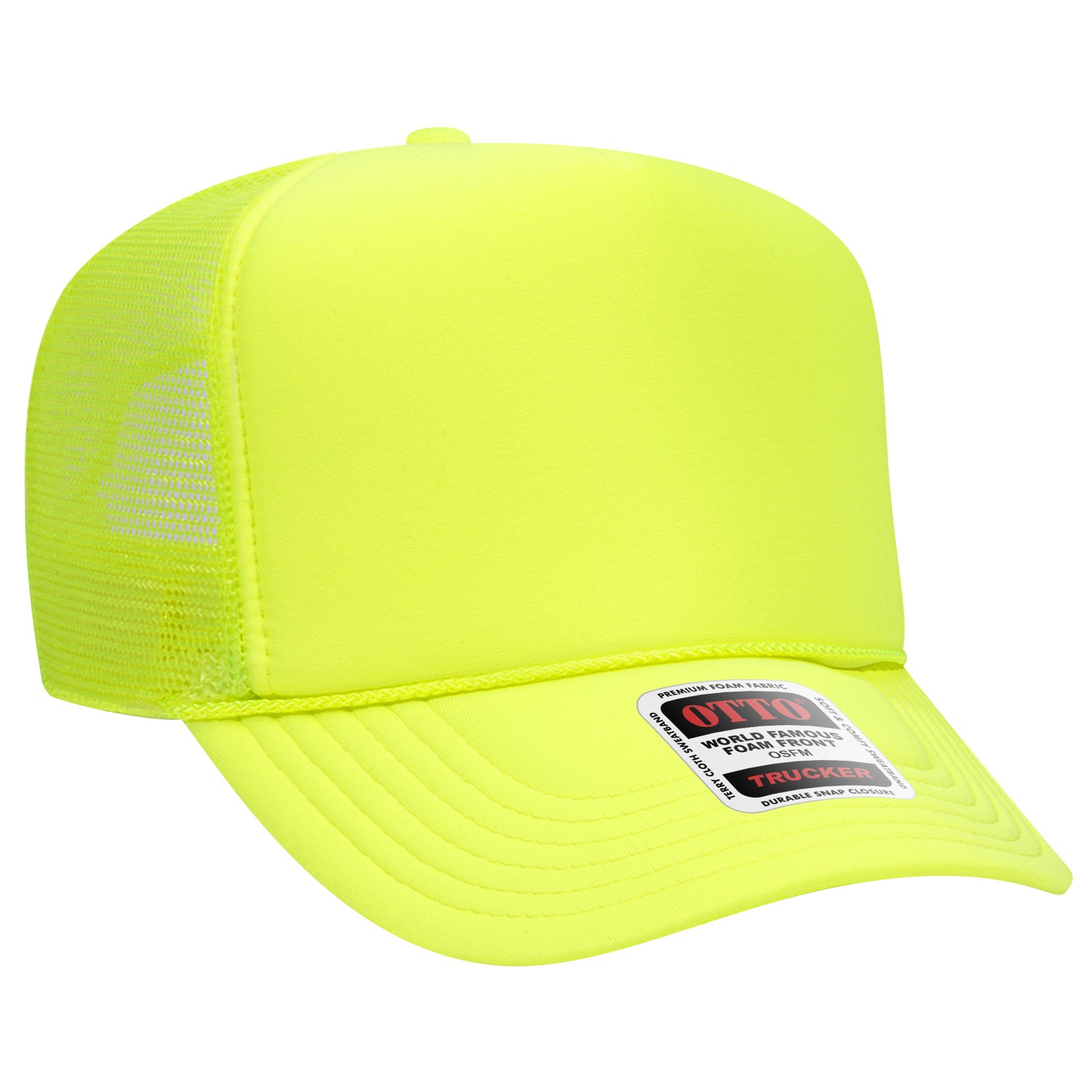 Otto Cap® 5 Panel High Crown Mesh Back Trucker Hat 1