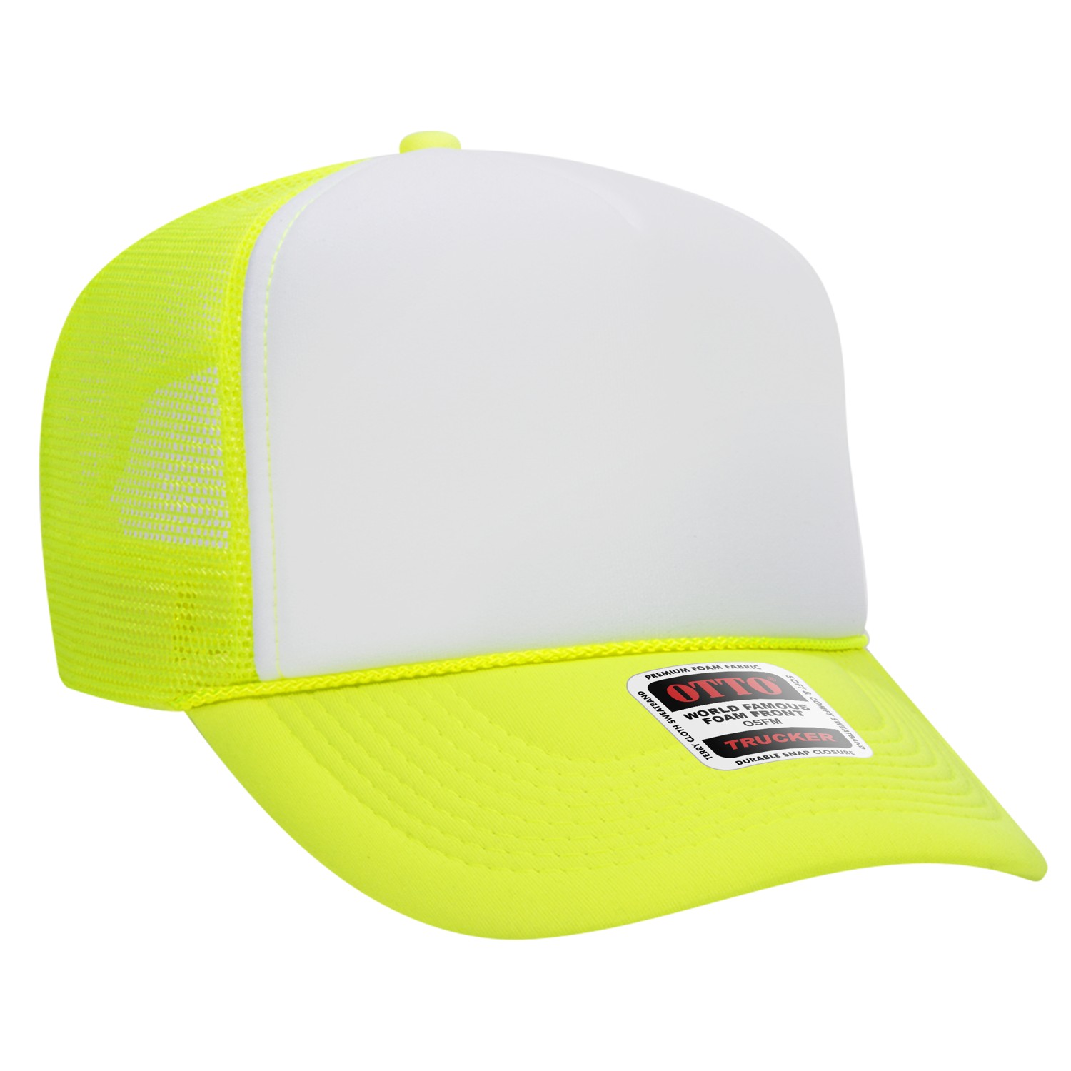 Otto Cap® 5 Panel High Crown Mesh Back Trucker Hat 1