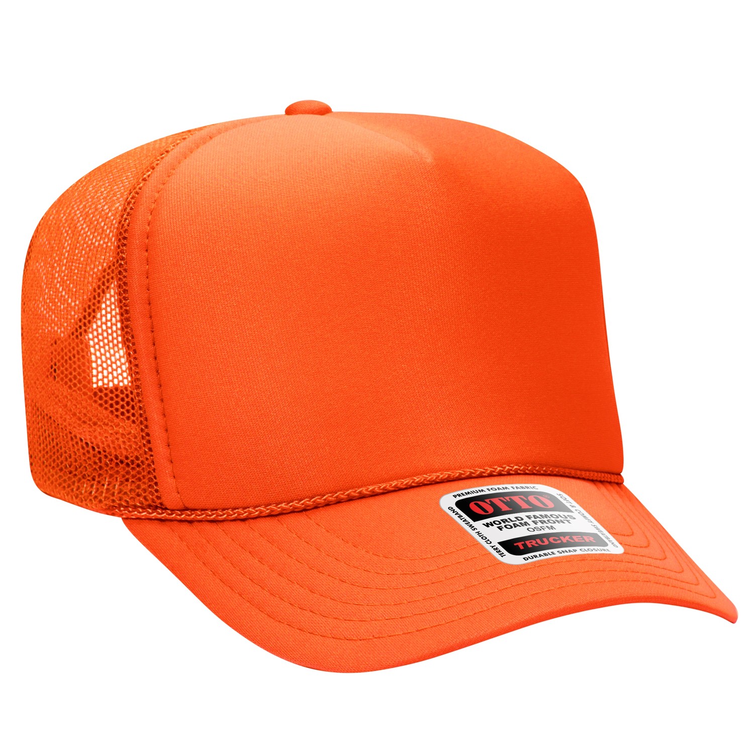 Otto Cap® 5 Panel High Crown Mesh Back Trucker Hat 1