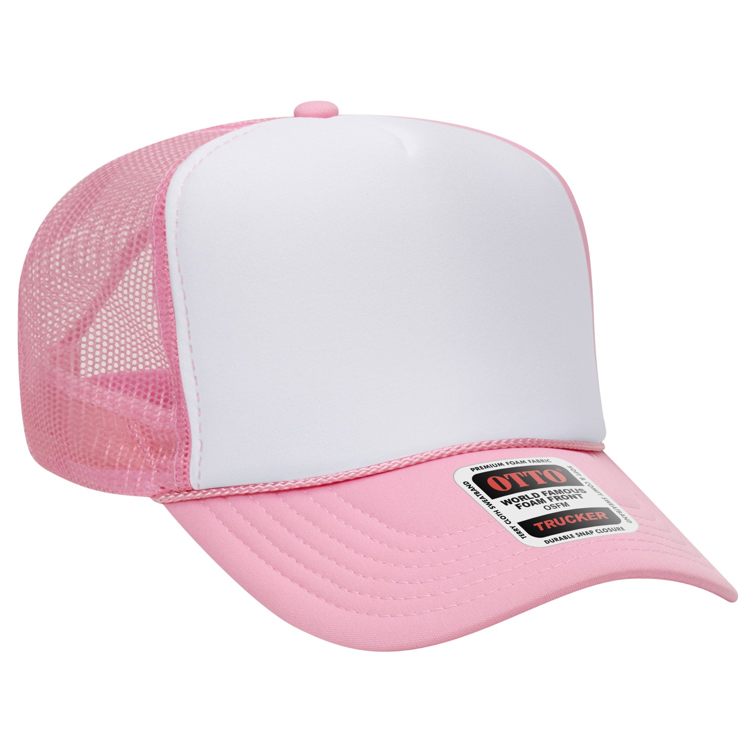 Otto Cap® 5 Panel High Crown Mesh Back Trucker Hat 1