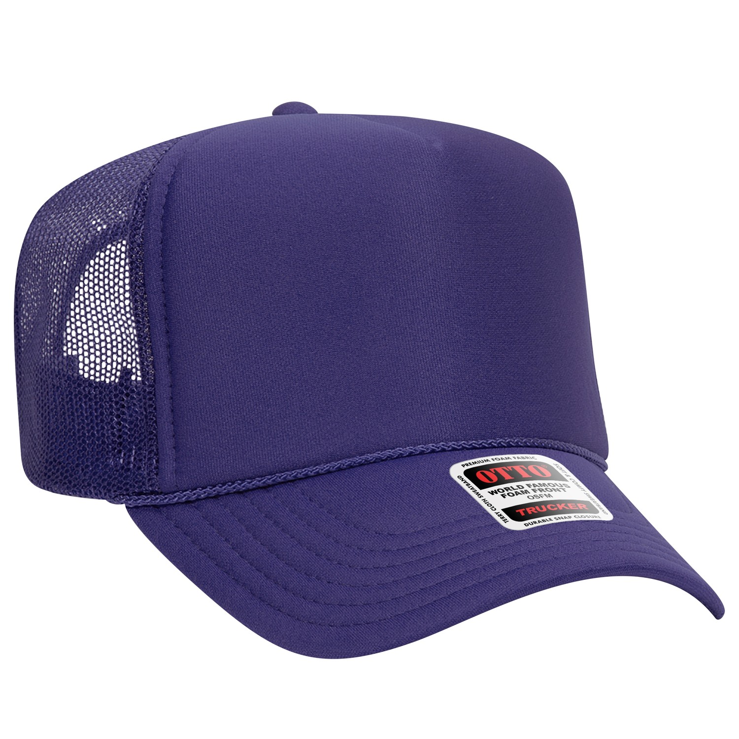 Otto Cap® 5 Panel High Crown Mesh Back Trucker Hat 1