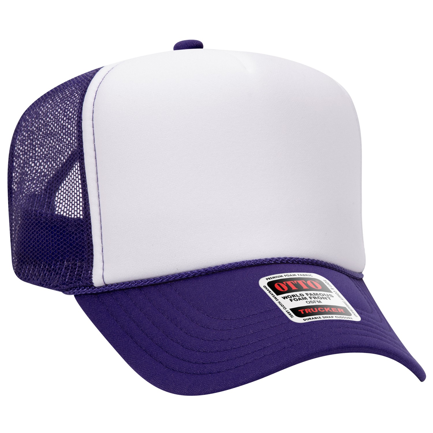 Otto Cap® 5 Panel High Crown Mesh Back Trucker Hat 1