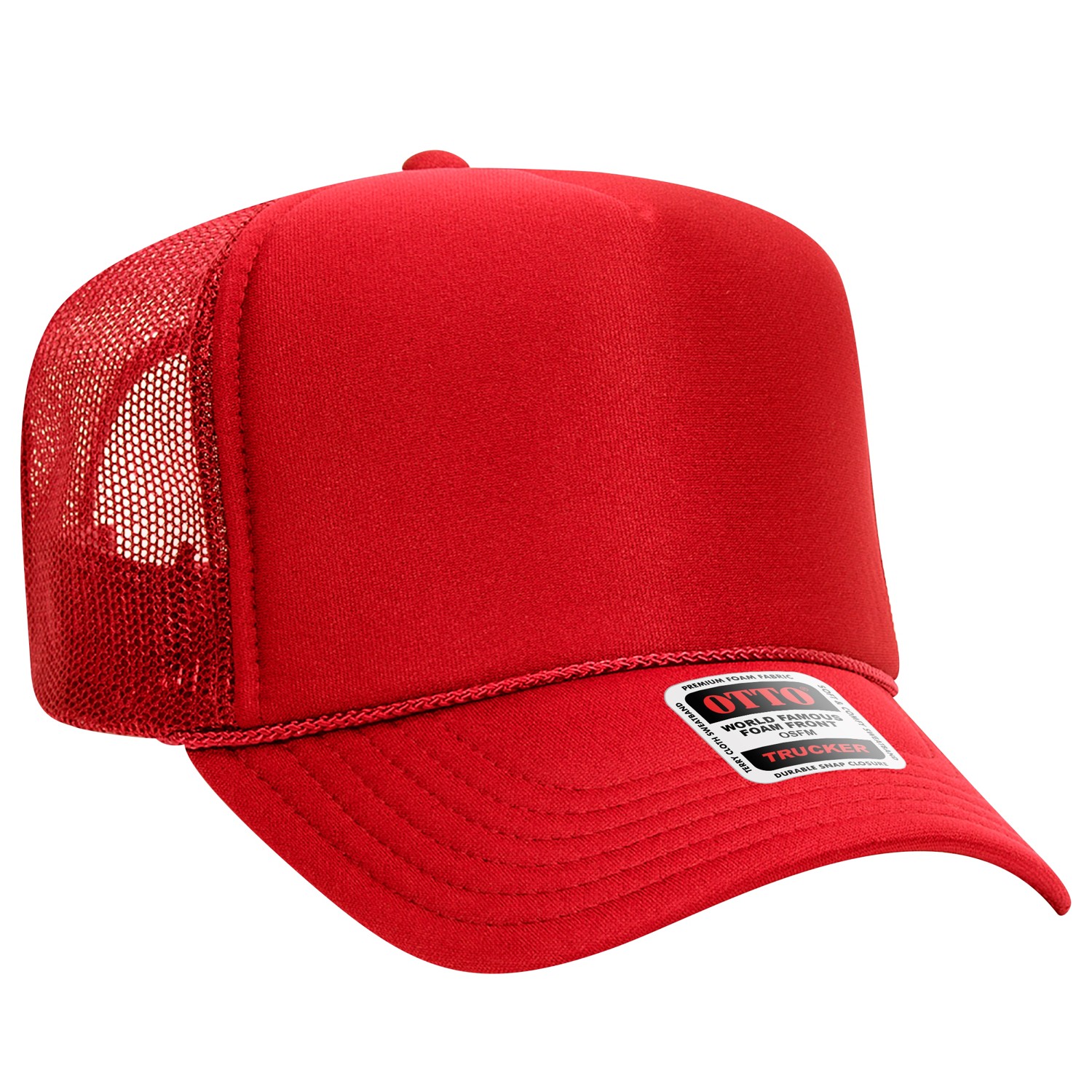 Otto Cap® 5 Panel High Crown Mesh Back Trucker Hat 1