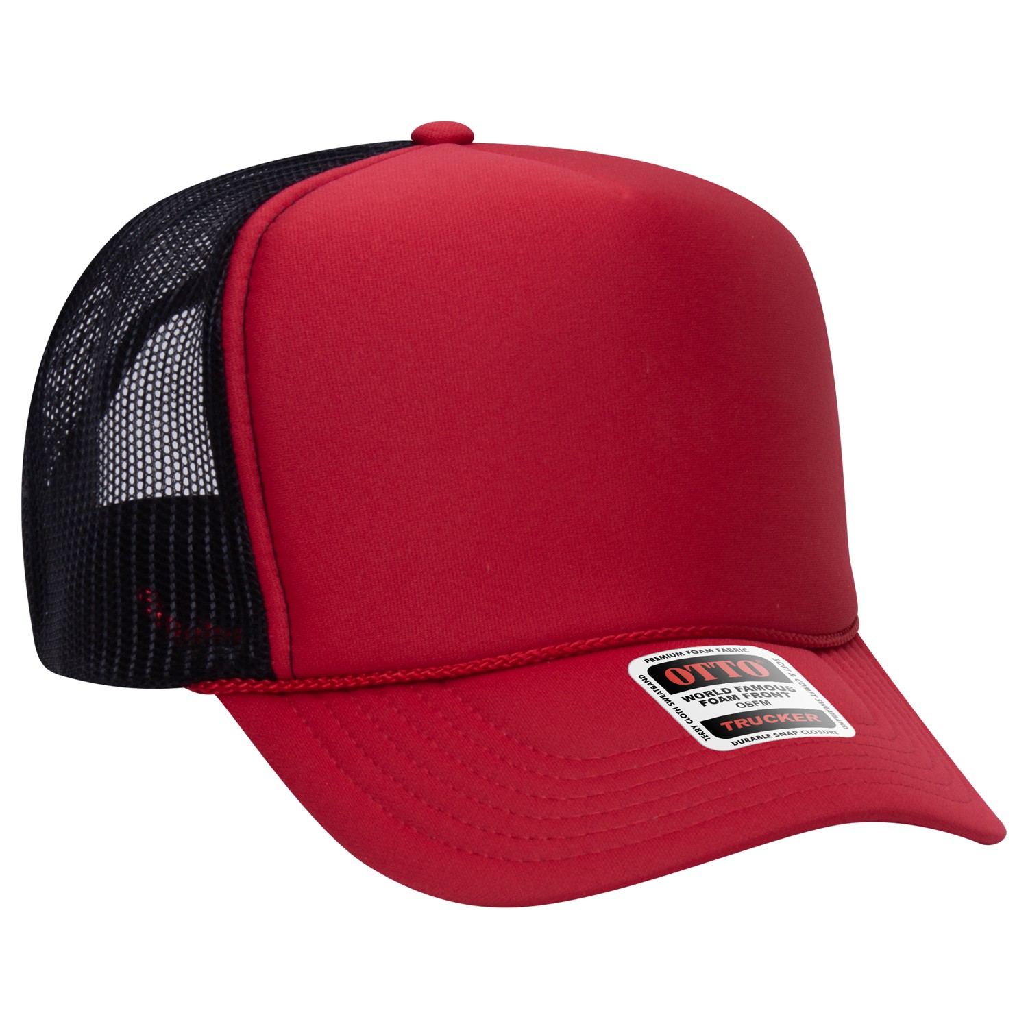 Otto Cap® 5 Panel High Crown Mesh Back Trucker Hat 1
