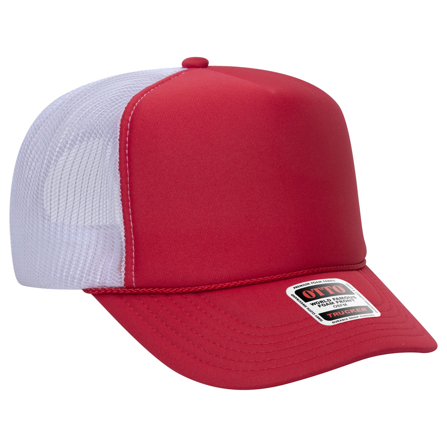 Otto Cap® 5 Panel High Crown Mesh Back Trucker Hat 1