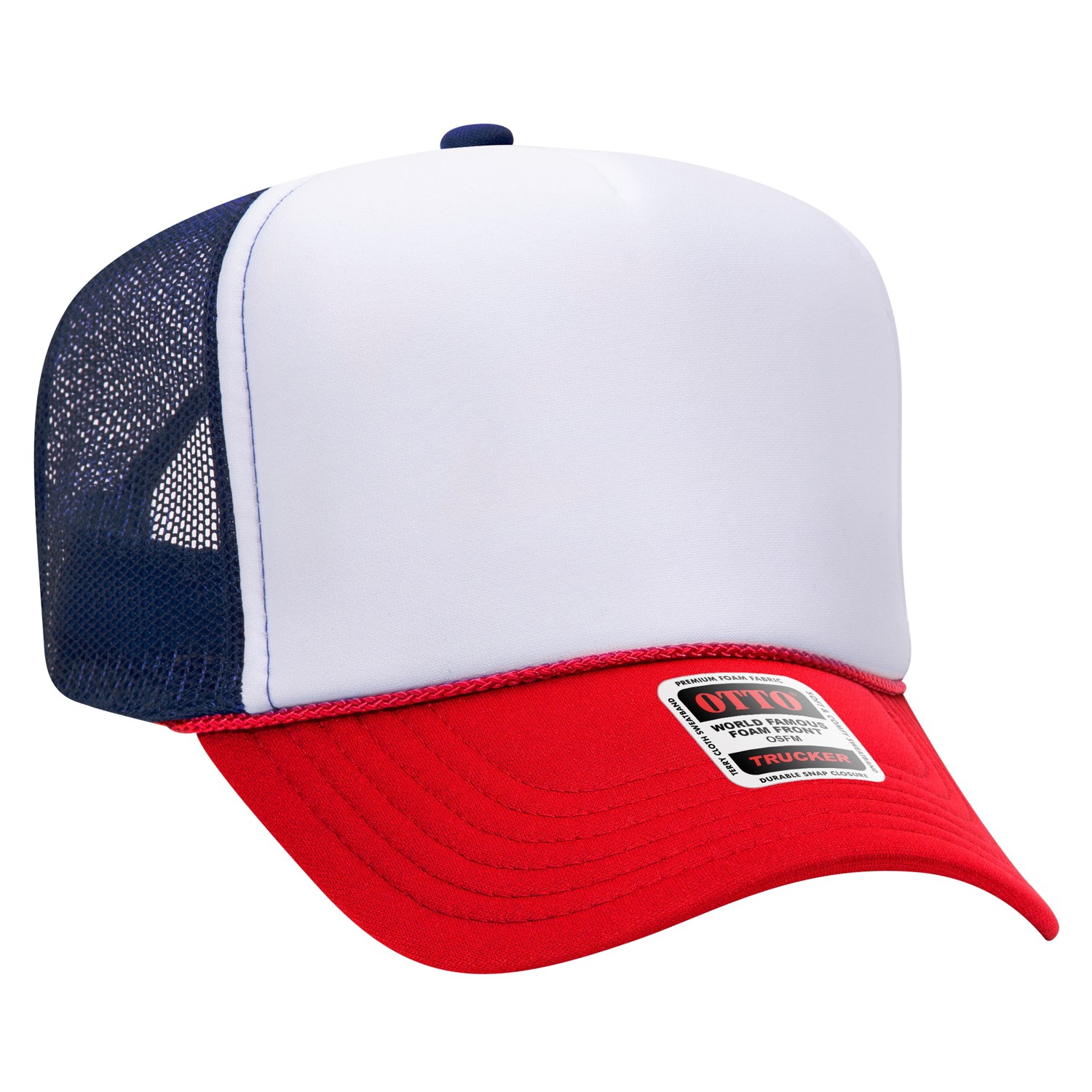Otto Cap® 5 Panel High Crown Mesh Back Trucker Hat 1