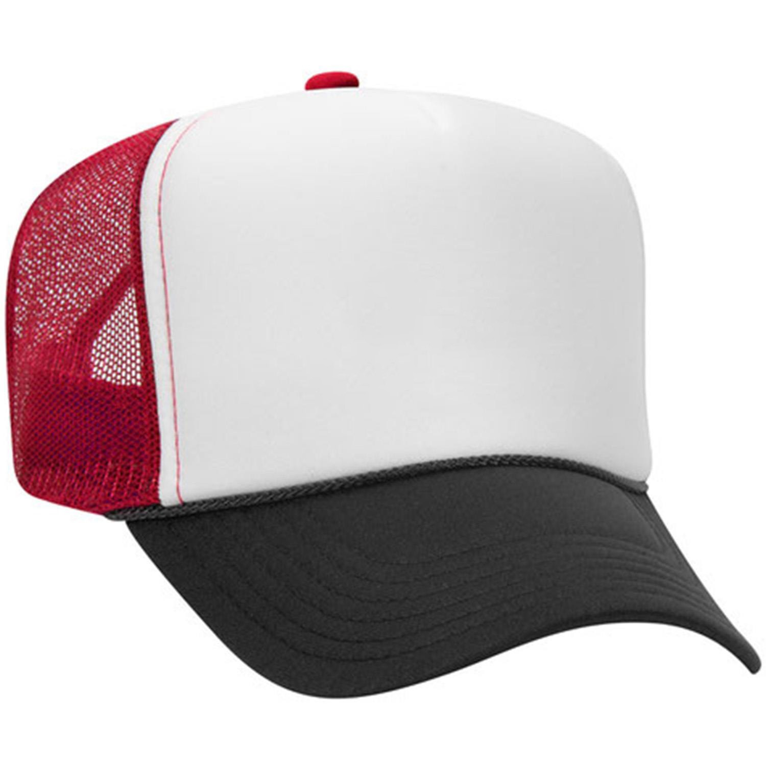 Otto Cap® 5 Panel High Crown Mesh Back Trucker Hat 1