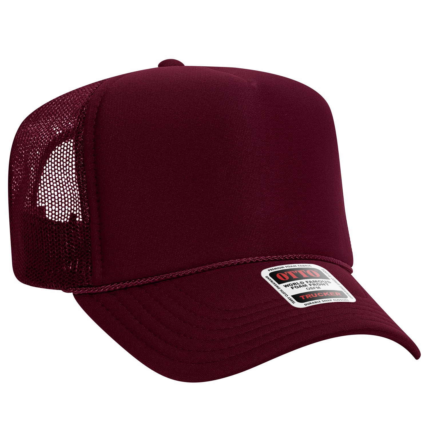Otto Cap® 5 Panel High Crown Mesh Back Trucker Hat 1