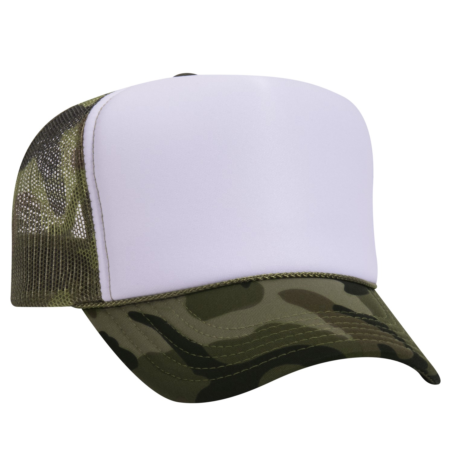 Otto Cap® 5 Panel High Crown Mesh Back Trucker Hat 1