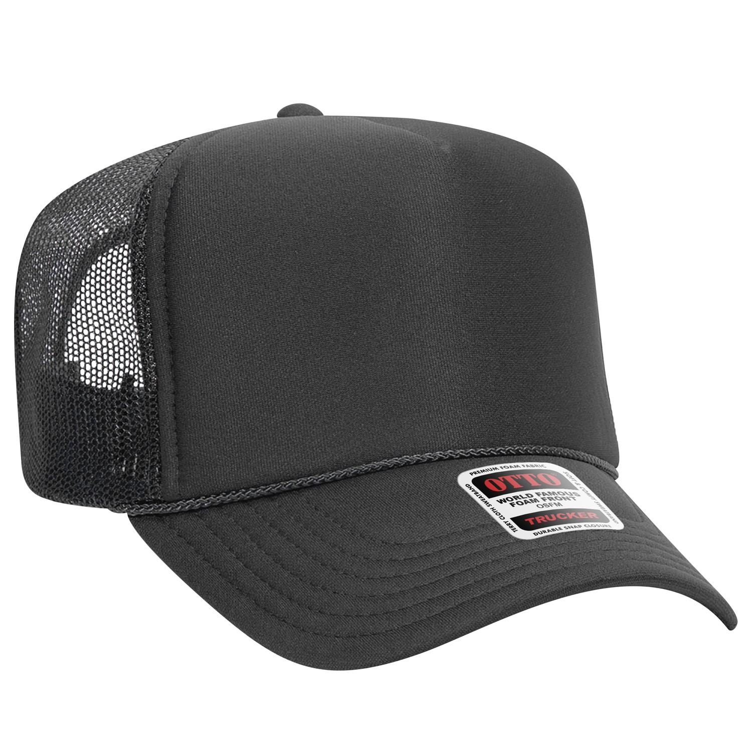 Otto Cap® 5 Panel High Crown Mesh Back Trucker Hat 1