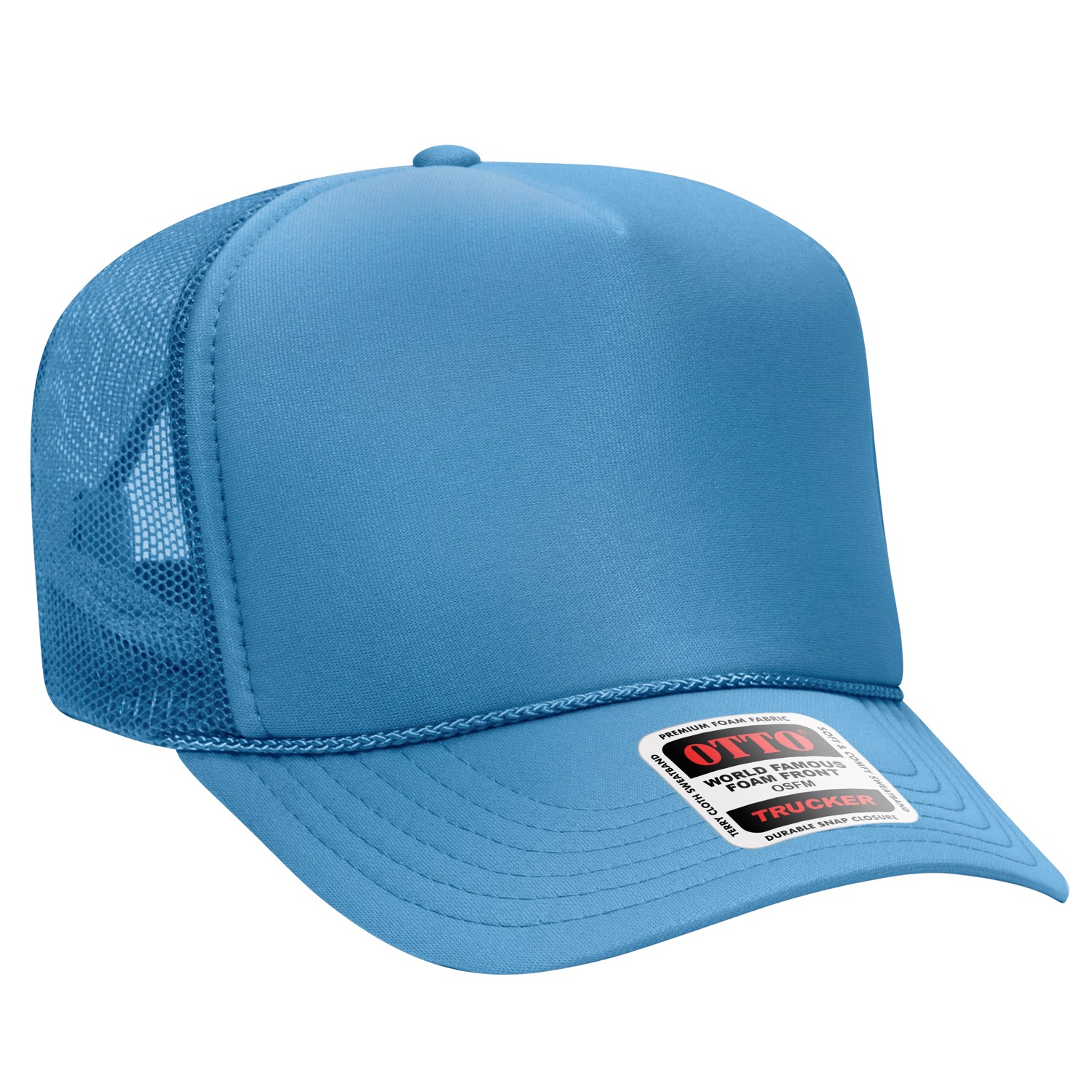 Otto Cap® 5 Panel High Crown Mesh Back Trucker Hat 1