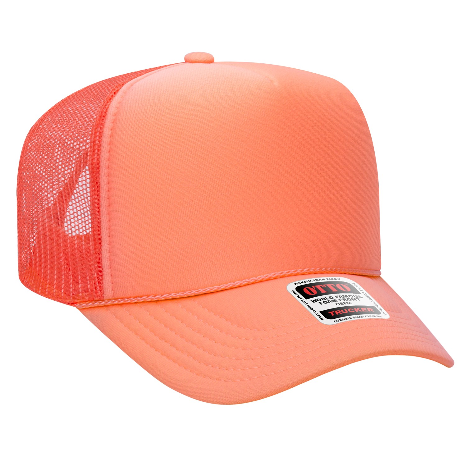 Otto Cap® 5 Panel High Crown Mesh Back Trucker Hat 1
