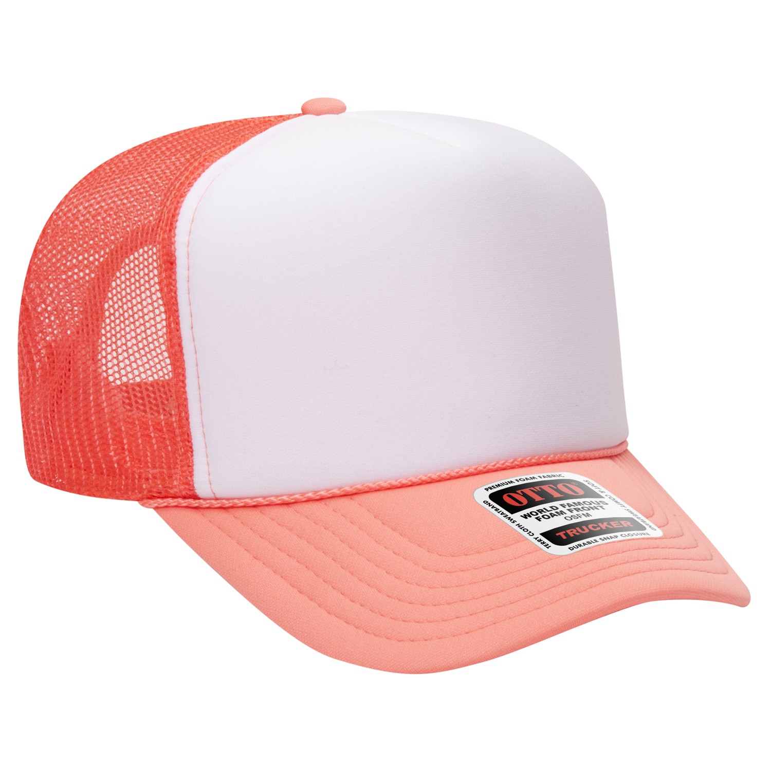 Otto Cap® 5 Panel High Crown Mesh Back Trucker Hat 1